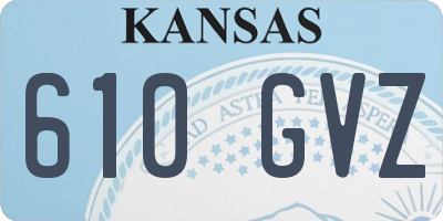 KS license plate 610GVZ