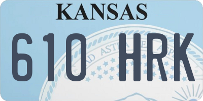 KS license plate 610HRK