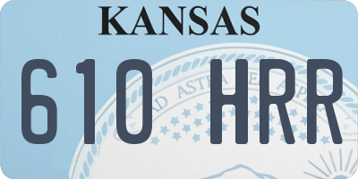 KS license plate 610HRR