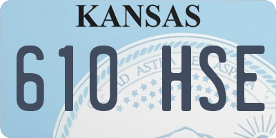 KS license plate 610HSE