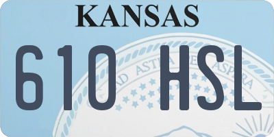KS license plate 610HSL