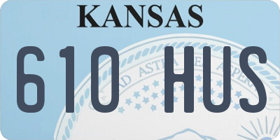 KS license plate 610HUS