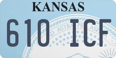 KS license plate 610ICF