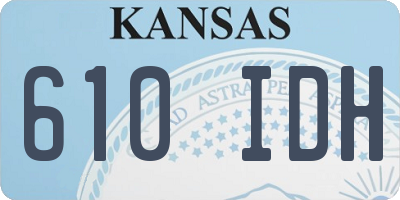 KS license plate 610IDH