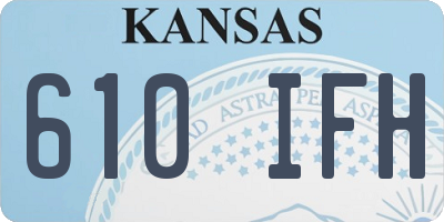 KS license plate 610IFH