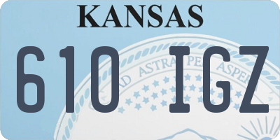 KS license plate 610IGZ
