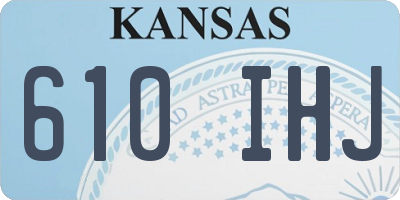KS license plate 610IHJ