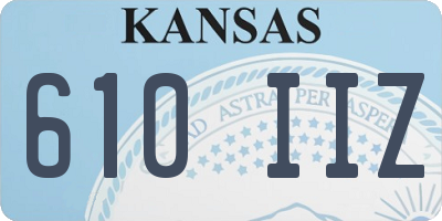 KS license plate 610IIZ