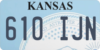 KS license plate 610IJN