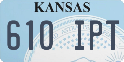 KS license plate 610IPT