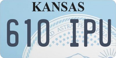 KS license plate 610IPU