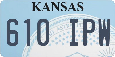 KS license plate 610IPW