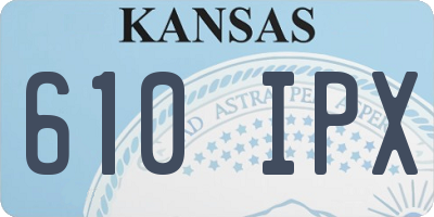 KS license plate 610IPX