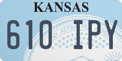 KS license plate 610IPY
