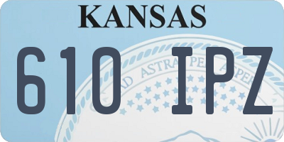 KS license plate 610IPZ