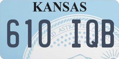 KS license plate 610IQB