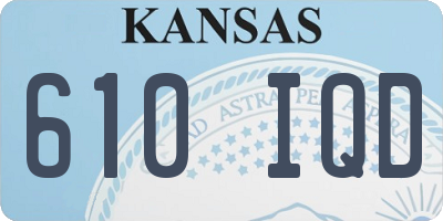 KS license plate 610IQD