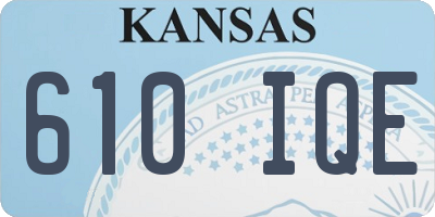 KS license plate 610IQE