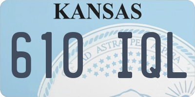 KS license plate 610IQL