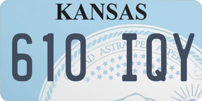 KS license plate 610IQY