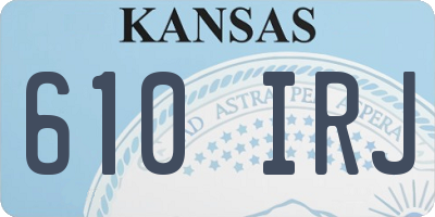 KS license plate 610IRJ
