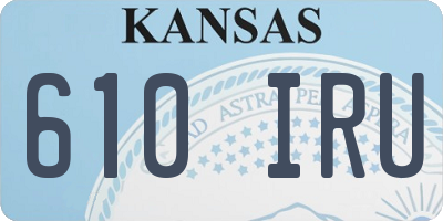 KS license plate 610IRU