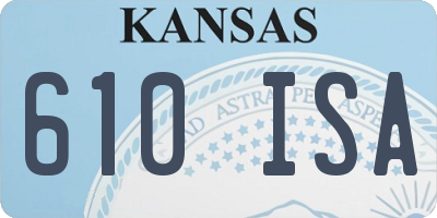 KS license plate 610ISA