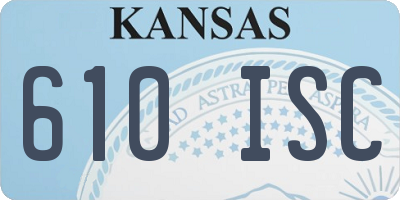KS license plate 610ISC