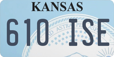KS license plate 610ISE