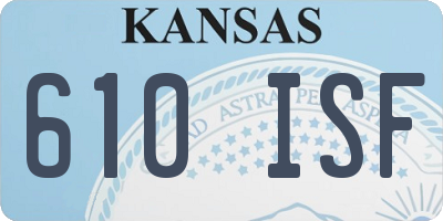 KS license plate 610ISF