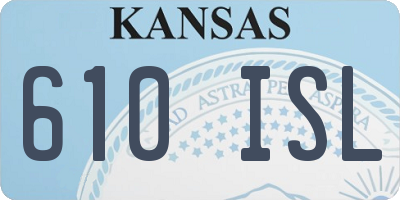 KS license plate 610ISL