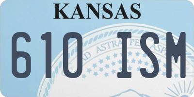 KS license plate 610ISM