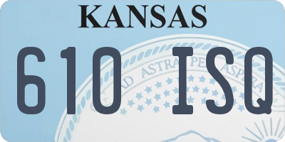 KS license plate 610ISQ