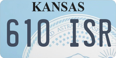 KS license plate 610ISR