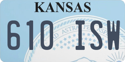 KS license plate 610ISW
