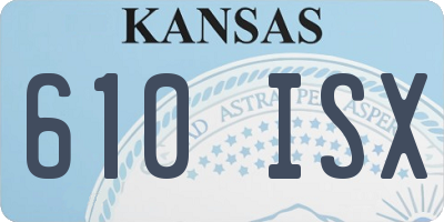 KS license plate 610ISX
