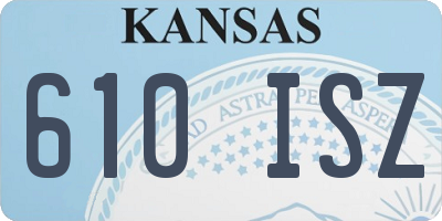 KS license plate 610ISZ