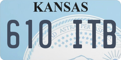 KS license plate 610ITB