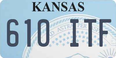 KS license plate 610ITF