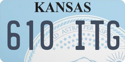KS license plate 610ITG