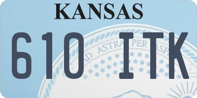 KS license plate 610ITK