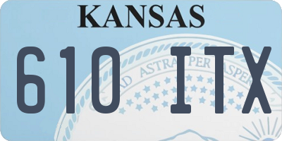 KS license plate 610ITX
