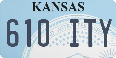 KS license plate 610ITY
