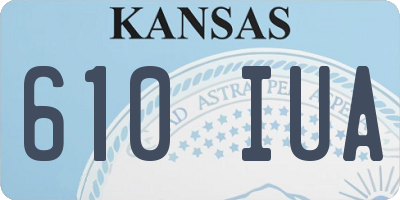 KS license plate 610IUA