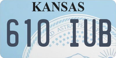 KS license plate 610IUB