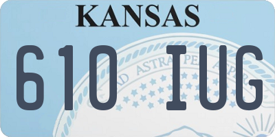 KS license plate 610IUG