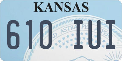 KS license plate 610IUI