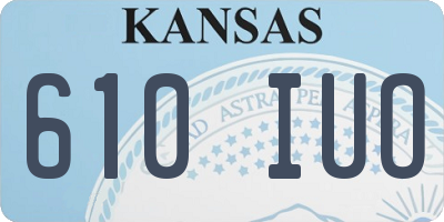 KS license plate 610IUO