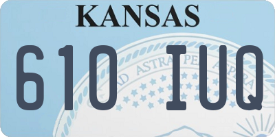 KS license plate 610IUQ