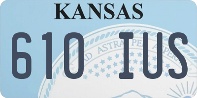 KS license plate 610IUS